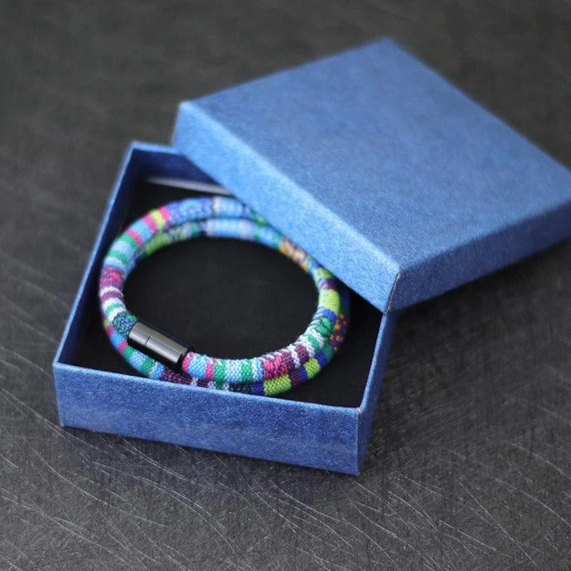 NEW Men’s Boho Rope Magnetic Bracelet Adventure Survival Beach Surf Pulsera