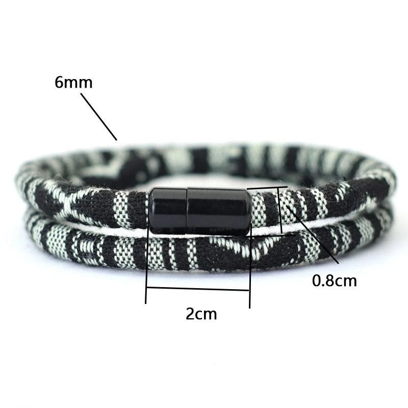 NEW Men’s Boho Rope Magnetic Bracelet Adventure Survival Beach Surf Pulsera
