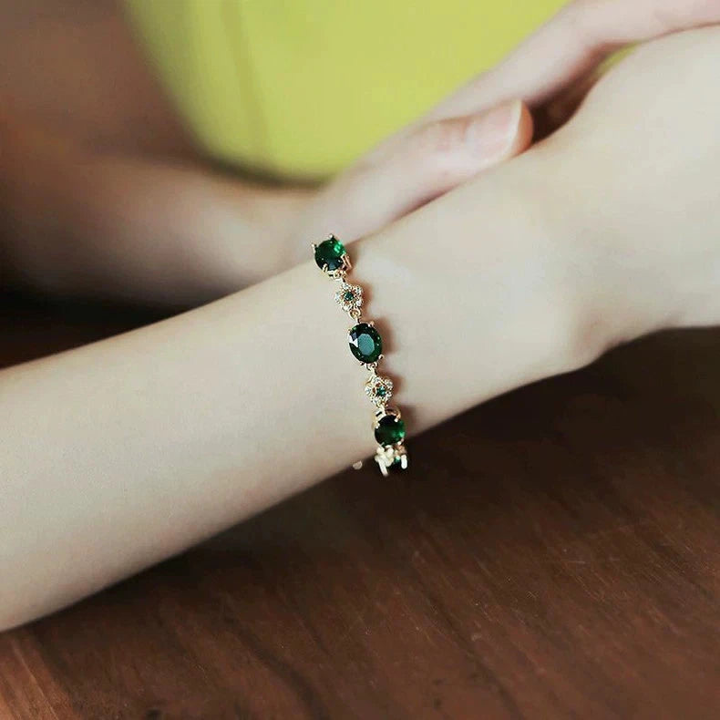 Pure natural emerald bracelet - high-end bracelet - without box